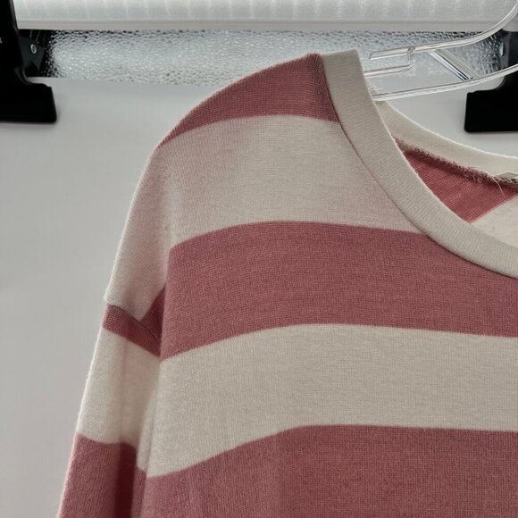 Wonderland by Orange Women's Striped Pullover Sweater Pink/Ivory Size Small - Picture 5 of 9